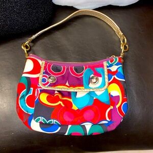 Coach Poppy multicolored shoulder bag